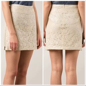 BELSTAFF Arden Lace Mini Skirt Parchment Size 40 or Small
